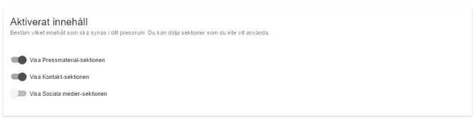 visa sociala medier i pressrummet